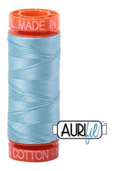 Aurifil Mako 50wt Cotton 200 m 220 yd. spool - 2805 Light Grey Turquoise